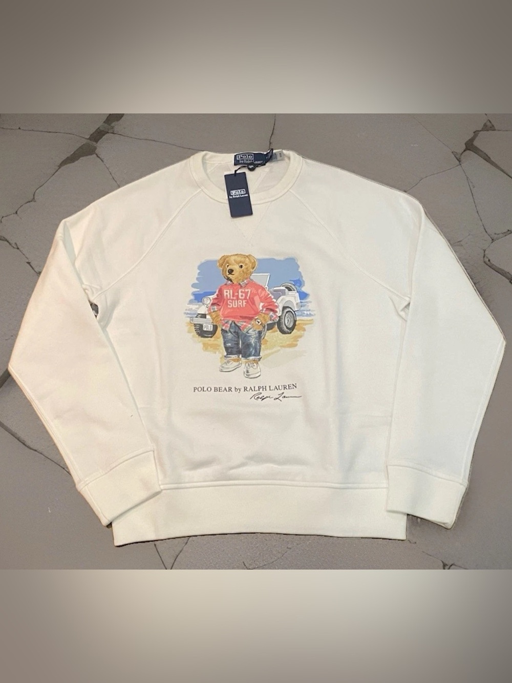 Polo Ralph Lauren RL-67 Surf Jeep Beach Bear Crewneck Sweatshirt